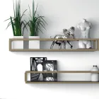 Composición 5 Mueble de baño independiente en metal, ecolegno y gres de lujo - Cizco Viadurini