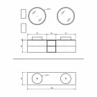 Composición 5 Mueble de baño suspendido con lavabo doble Made in Italy - Renga Viadurini