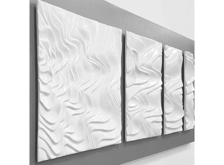 Composición de pared de decoración de diseño en cerámica abstracta moderna - Verno Viadurini