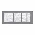 Composición de pared de decoración de diseño en cerámica abstracta moderna - Verno Viadurini