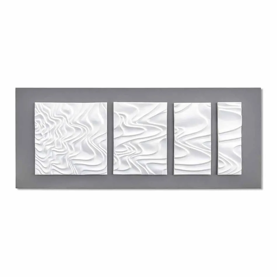 Composición de pared de decoración de diseño en cerámica abstracta moderna - Verno Viadurini