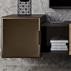 Composición de pared para la sala de estar de diseño moderno Made in Italy - Margit Viadurini