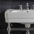 composición de muebles de baño con lavabo estructura metálica de belleza Viadurini