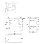Composición de Muebles de Baño con Mueble de Teca y Accesorios Esmaltados - Patryk Viadurini