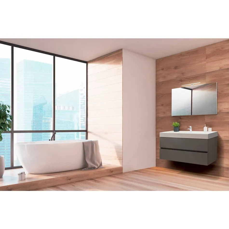 Composición suspendida del baño en Fenix Grey - Becky Viadurini