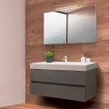 Mueble de baño 120 cm, espejo y lavabo - Becky