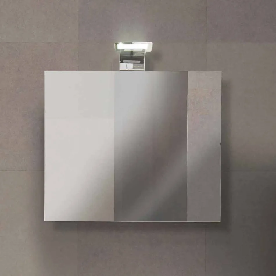 Composición de muebles de baño suspendidos en roble melamina - Becky Viadurini