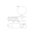 Composición de baño azul Tiffany y roble con espejo Made in Italy - Ermes Viadurini