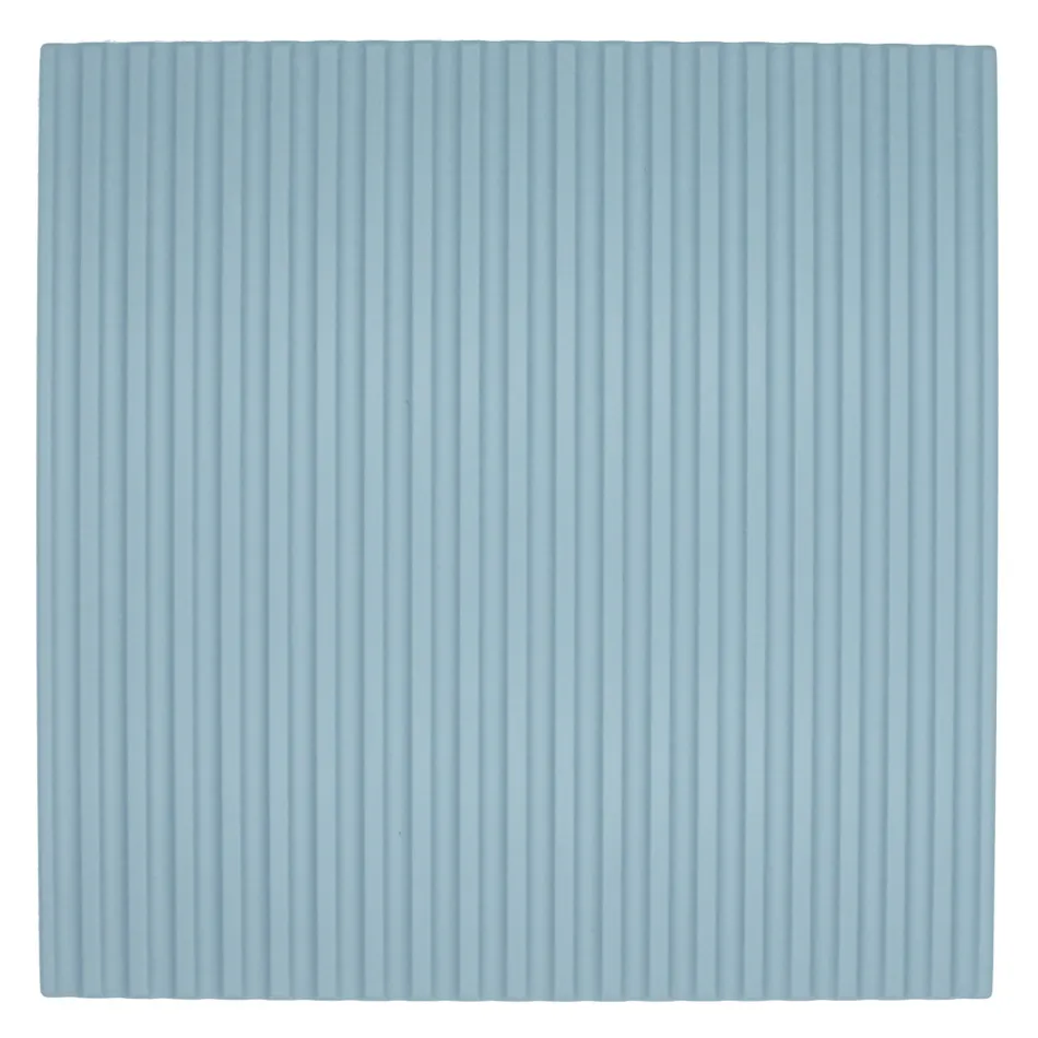 Composición de baño azul Tiffany y roble con espejo Made in Italy - Ermes Viadurini