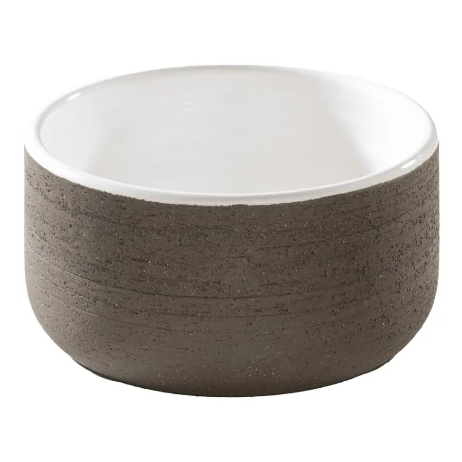 Composición de baño blanca con accesorios antiarañazos y espejo - Patryk Viadurini