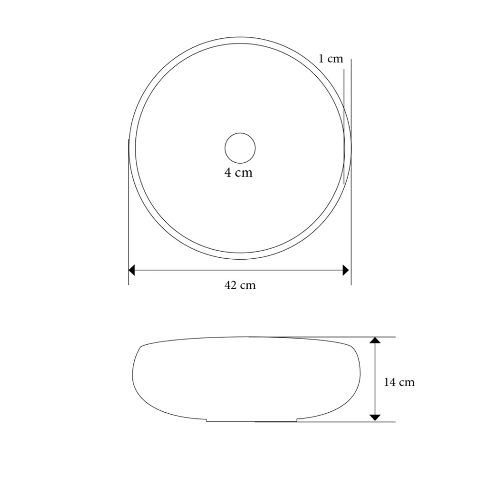Composición de baño blanca con accesorios de arcilla y espejo - Maryse Viadurini
