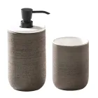 Composición de baño blanca con suelo y accesorios de diseño - Georges Viadurini