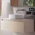 Composición de Baño Completo con Lavabo, Espejo y Base Made in Italy - Dream Viadurini