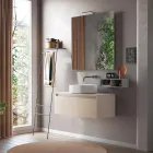 Composición de Baño Completo con Lavabo, Espejo y Base Made in Italy - Dream Viadurini