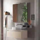 Composición de Baño Completo con Lavabo, Espejo y Base Made in Italy - Dream Viadurini