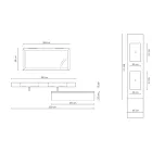 Composición de baño completa con espejo y lavabo doble Made in Italy - Palom Viadurini