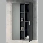 Composición de baño que incluye 1 base con 1 cajón, lavabo y 2 columnas - Orione Viadurini