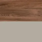 Composición de baño con 1 cajón, 2 estantes de roble, lavabo y espejo - Titan Viadurini