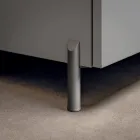 Composición de baño con 1 cajón, lavabo de resina antracita y espejo - Titan Viadurini