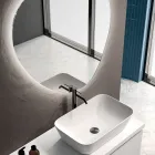 Composición de Baño con 2 Bases con 1 Cajón cada una y Espejo - Titan Viadurini