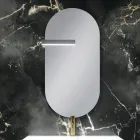 Composición de baño con 2 cajones blanco mate, lavabo y espejo - Elios Viadurini