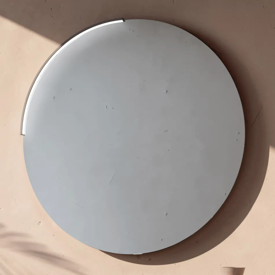 Composición de baño con 4 cajones, lavabo de cerámica negra y espejo - Elios Viadurini