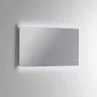 Composición de baño con 6 cajones gris paloma, espejo y lavabo - Velaria Viadurini