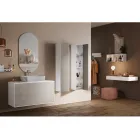Composición de Baño con Base, Espejo y Lavabo de Piedra Habana Made in Italy - Kilos Viadurini