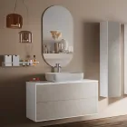 Composición de Baño con Base, Espejo y Lavabo de Piedra Habana Made in Italy - Kilos Viadurini
