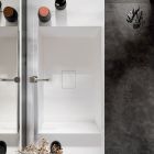 Composición de Baño con Base, Espejo y Lavabo de Resina Made in Italy - Kilos Viadurini