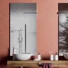 Composición de Baño con Bases Antirrayas y Lavabos de Resina Made in Italy - Palom Viadurini