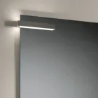 Composición de baño con cajones, lavabo, espejo y mueble de pared - Orione Viadurini