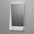 Composición de baño con cajones, lavabo y espejo en rosa empolvado - Elios Viadurini