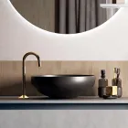 Composición de Baño con Lavabo, Base Suspendida y Espejo Made in Italy - Dream Viadurini