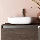 Composición de Baño con Lavabo de Cerámica y Espejo Made in Italy - Dream Viadurini