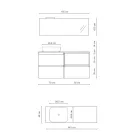 Composición de Baño con Lavabo de Cerámica y Espejo Made in Italy - Dream Viadurini