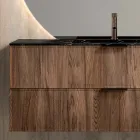 Composición de baño con lavabo Noir Desir Gres - Orione Viadurini