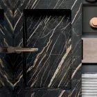 Composición de baño con lavabo Noir Desir Gres - Orione Viadurini