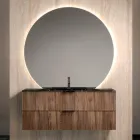 Composición de baño con lavabo Noir Desir Gres - Orione Viadurini