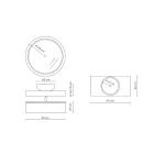 Composición de baño con lavabo de resina y espejo Made in Italy - Palom Viadurini