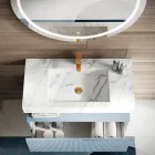 Composición de baño con encimera de HPL Calacatta Made in Italy - Talassa Viadurini