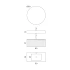 Composición de baño con encimera de HPL Calacatta Made in Italy - Talassa Viadurini
