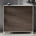 Composición de baño con espejo, base y lavabo de resina Made in Italy - Kilos Viadurini