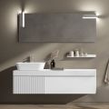 Composición de baño con espejo y estante Made in Italy - Erebo