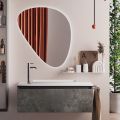 Composición de Baño con Espejo Moderno, Base y Lavabo Made in Italy - Dream