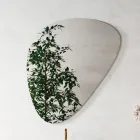 Composición de baño con espejo moderno y lavabo consola Made in Italy - Palom Viadurini