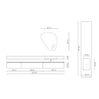 Composición de baño con espejo moderno y lavabo consola Made in Italy - Palom Viadurini