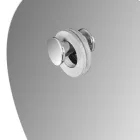 Composición de baño gris con espejo, mueble de teca y accesorios - Patryk Viadurini