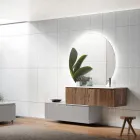 Composición de baño en Roble Río y Gris Cannettati Made in Italy - Chrono Viadurini