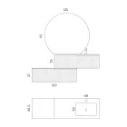 Composición de baño en Roble Río y Gris Cannettati Made in Italy - Chrono Viadurini